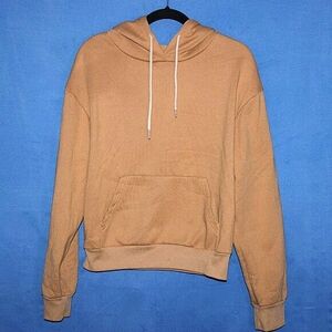 Romwe Pullover Fleece Hoodie Camel Medium